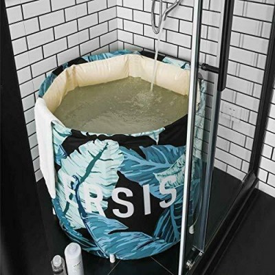 Portable Foldable Soaking Bath Tub Freestanding Folding Bathtub