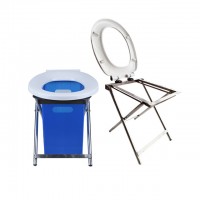 Provide OEM Modern simple and stylish foldable waterless toilet high folding camping toilet portable western toilet